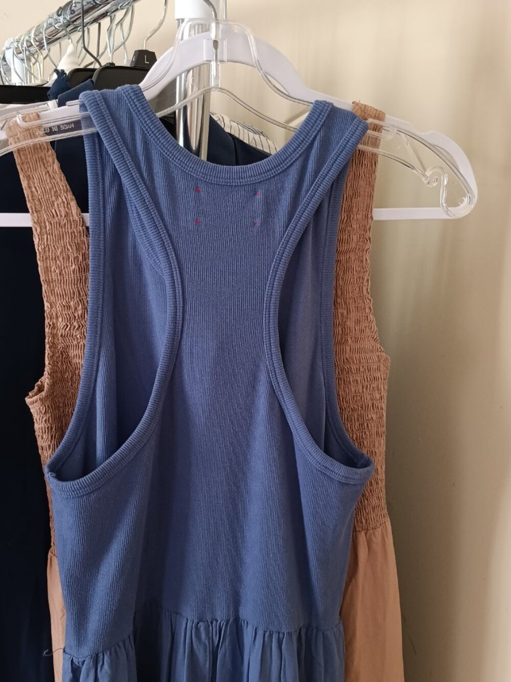 NWT XIRENA Flynn Tank Dress in Marlin Blue Cotton Maxi Size Large - Picture 6 of 15